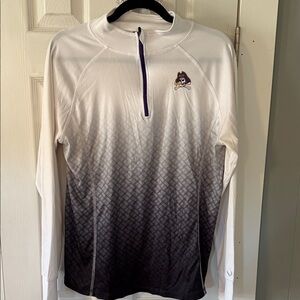 White and Black Quarter-Zip Pullover